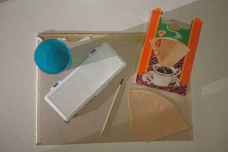 Material Herbstdeko mit Kaffeefilter