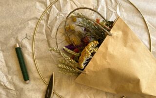 Boho-Kranz aus Trockenblumen - Material und Werkzeug