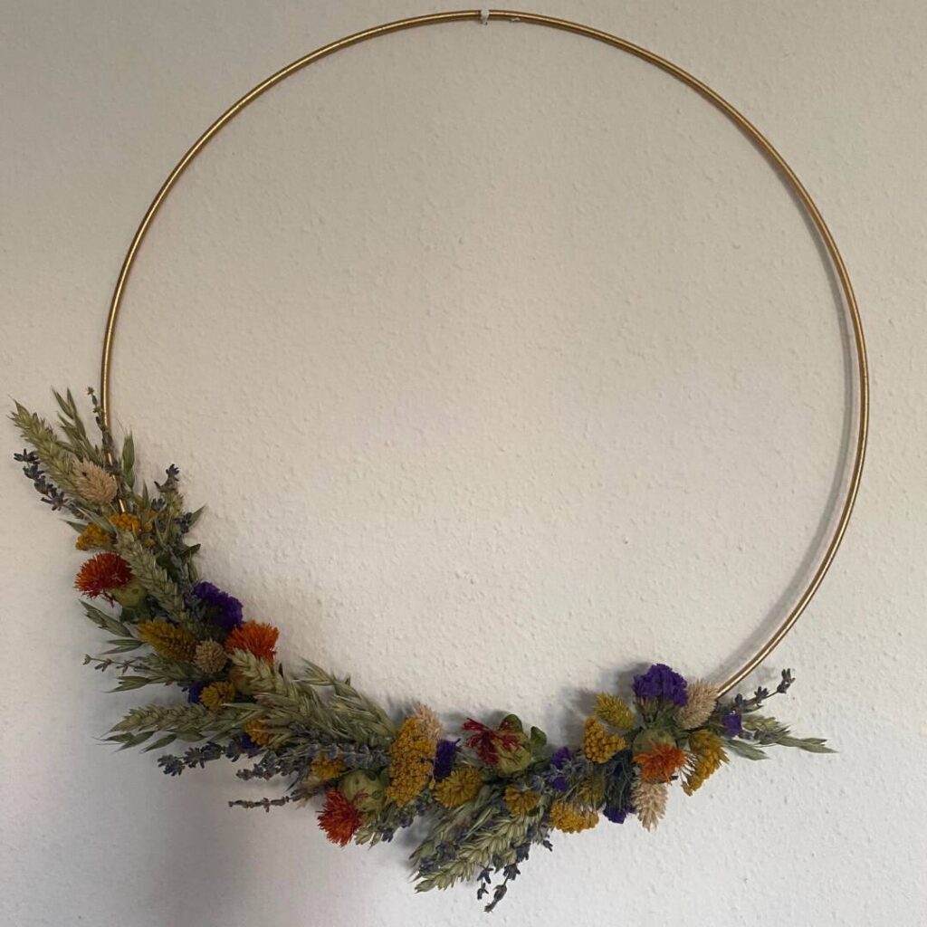 Boho-Kranz aus Trockenblumen - Muster