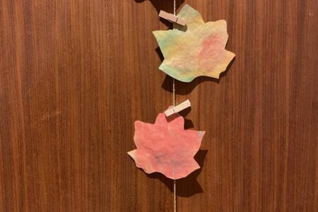 Herbstdeko mit Kaffefilter