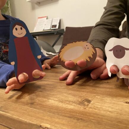 Fingerpuppen der Weihnachtsgeschichte