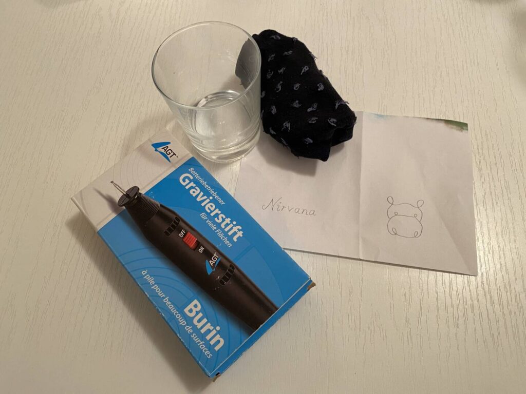 Glas Gravieren - Material