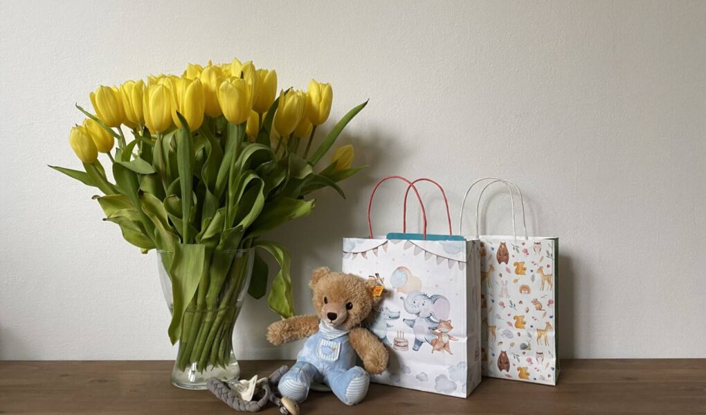 Geschenkideen zur Geburt - Blumen, Spieluhr