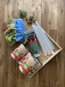 Adventskranz in der Dose - Materialübersicht
