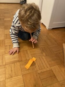 Wettrennen mit der Raupe