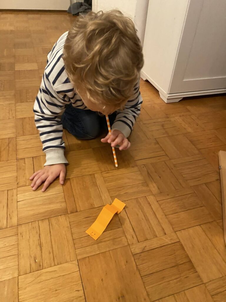 Wettrennen mit der Raupe
