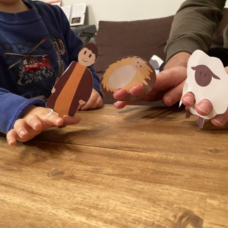 Fingerpuppen der Weihnachtsgeschichte