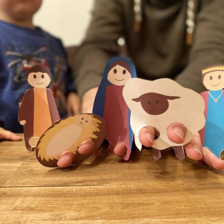 Fingerpuppen der Weihnachtsgeschichte